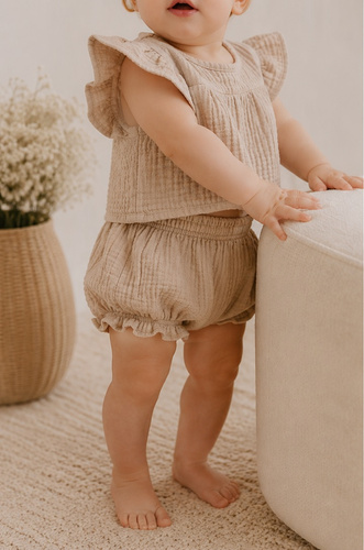 Mamatti BY50015 Musselin Bloomers Babyhose leicht & luftig für den Sommer