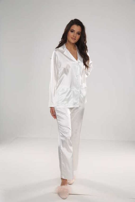 934 Classic Forex Damen Schlafanzug - Perle/Perle