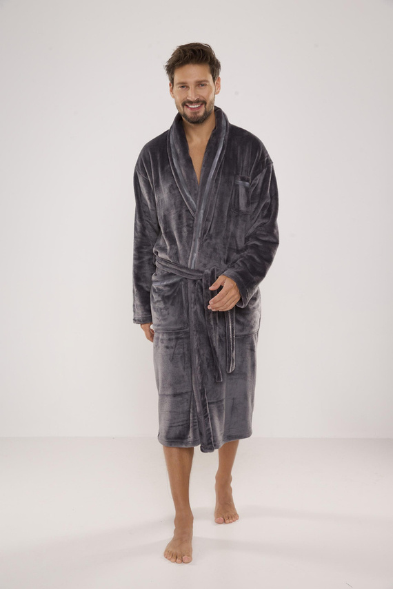 716 Rafael Herren Bademantel De lafense - graphit