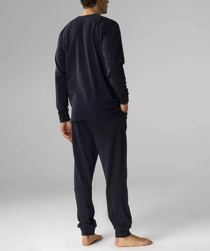 NMP-378 Herren-Langarmpyjama, Atlantik-Marineblau