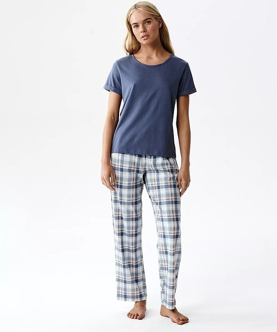 Damenpyjama Atlantic NLP-513 Modal Baumwolle kurzarm mit Taschen