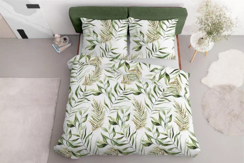 5030 A Mikrofaser-Bettwäsche Detexpol Blätter pudergrün