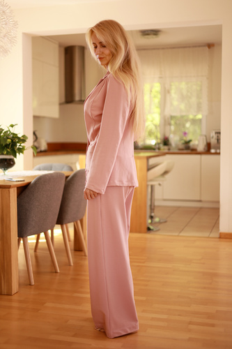 Emi - elegante Damenjacke, 95 % Baumwolle 5 % Elasthan | Polnische Marke Mirale – rosa