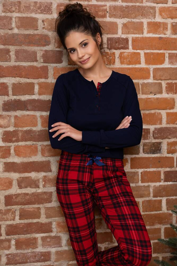 Yvette Sensis Damenpyjama – Marineblau