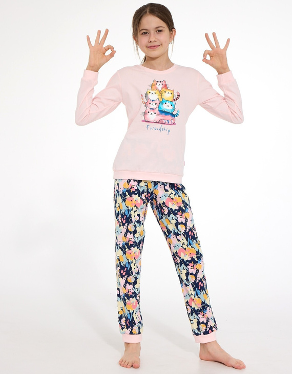 Mädchen-Pyjama Cornette Young Girl 592/210 Friendship 100% Baumwolle