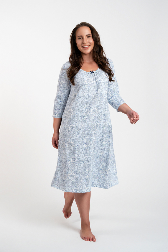Antonia Nachthemd Italienische Mode - Blaudruck