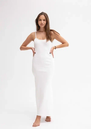 DK-K-P7 DKaren Baumwollkleid – Ecru