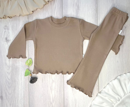 BI016 Mamatti Langarmbluse für Mädchen – braun