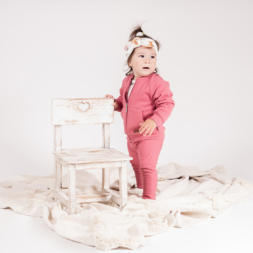 216272 Lala Nicol Sweatshirt – rosa Kinder-Sweatshirt mit Reißverschluss, Größe 62-146