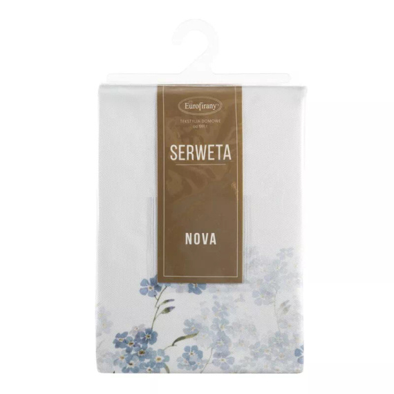Tischdecke Summer 18 Eurofirany naturfarben mit Vergissmeinnicht 100% Polyester