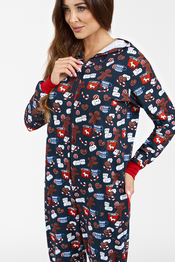 Makala Damen Jumpsuit Italienische Mode - Druck