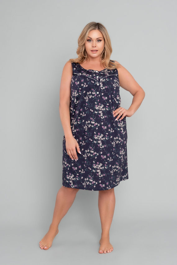 Evita Nachthemd und Stillhemdchen, breiter Träger Italian Fashion - Druck 