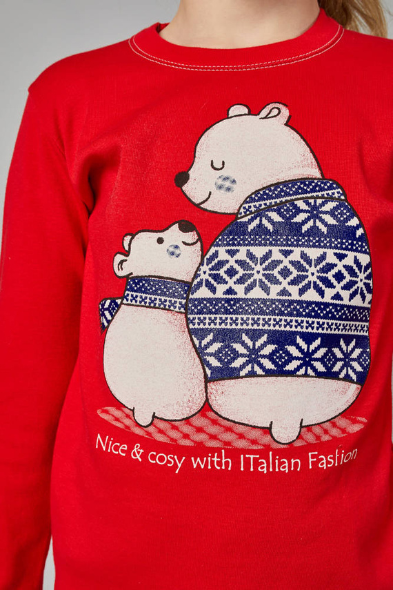 Arktyka Kinderschlafanzug Italian Fashion - rot/print