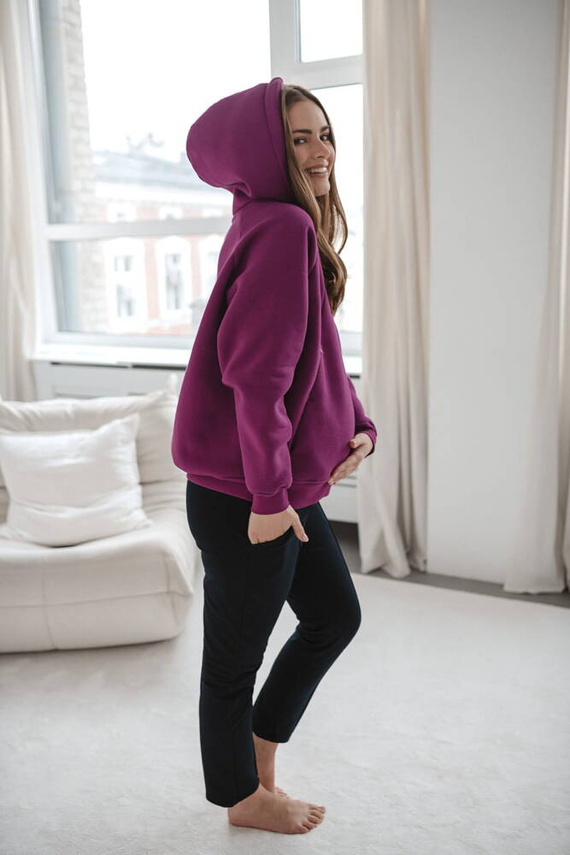 GraceFit Mama klassische Umstandshose Milk&Love in Marineblau