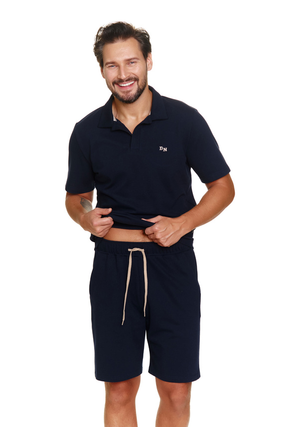7216 Doctor Nap Herren-Pyjama – Marineblau