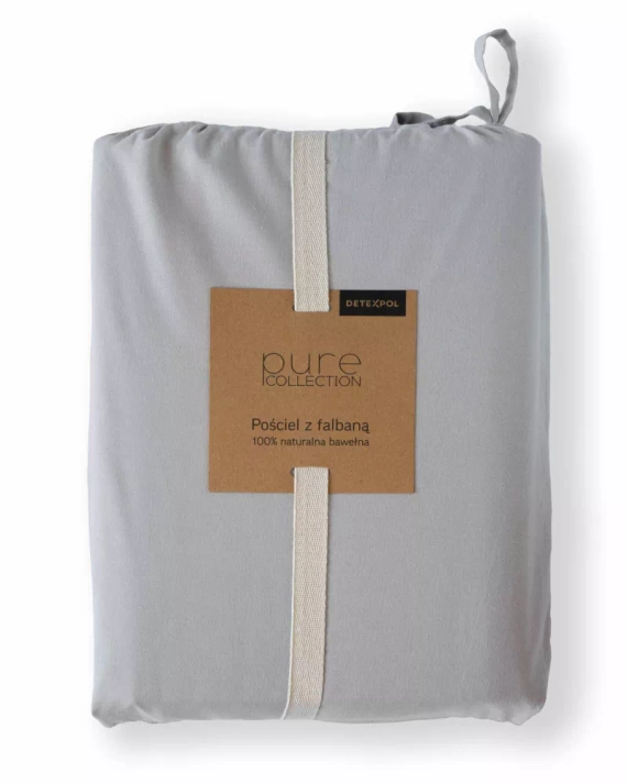 Pure 23 Einfarbige Baumwollbettwäsche Detexpol hellgrau