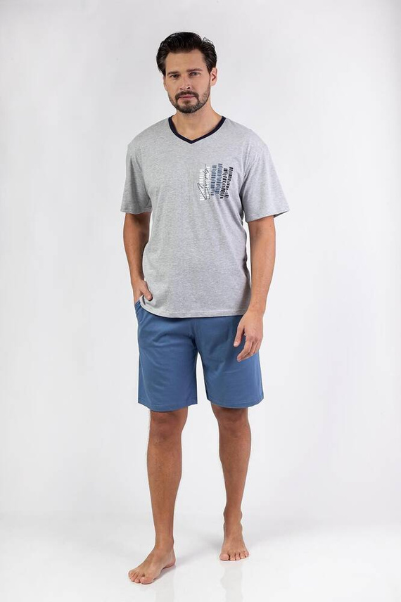 477 Regina Herrenpyjama – Grau