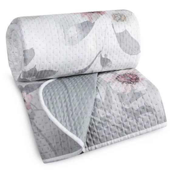 Narzuta Elia Silber Eurofirany Steppdecke Dekorativ Polyester