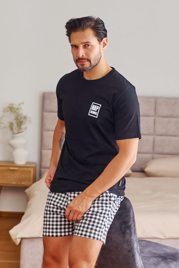 7214 Doctor Nap Herren-Pyjama – schwarz