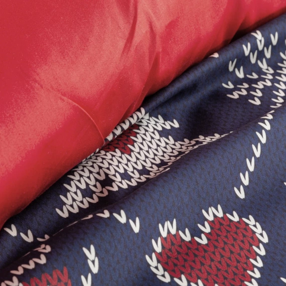 Merry Christmas Tree-Bettwäsche aus Renforce-Baumwoll-Eurovorhängen – Marineblau