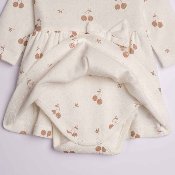 224031 Nicol Baby-Body-Kleid 100% Baumwolle, Lochstrick, Kirschen