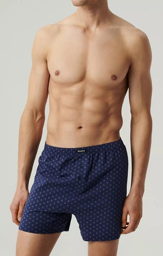 2MBX-069 Atlantic Herren-Boxershorts – Marineblau-Blau