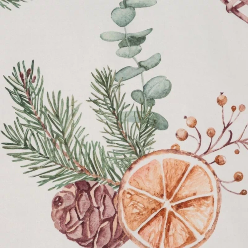 Weihnachtsbettwäsche Orange Eurofirany weiß Mikrofaser mit Reißverschluss