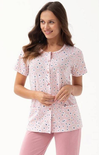 346 Luna Damen-Pyjama mit Reißverschluss – Rosa