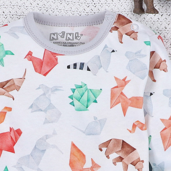 ABN-5383 Lustiger Origami-Body aus Bio-Baumwolle Nini