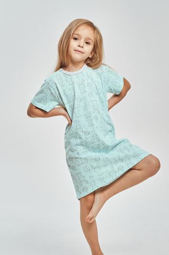 Mädchen Nachthemd 3547 Arleta Taro 100% Baumwolle Türkis