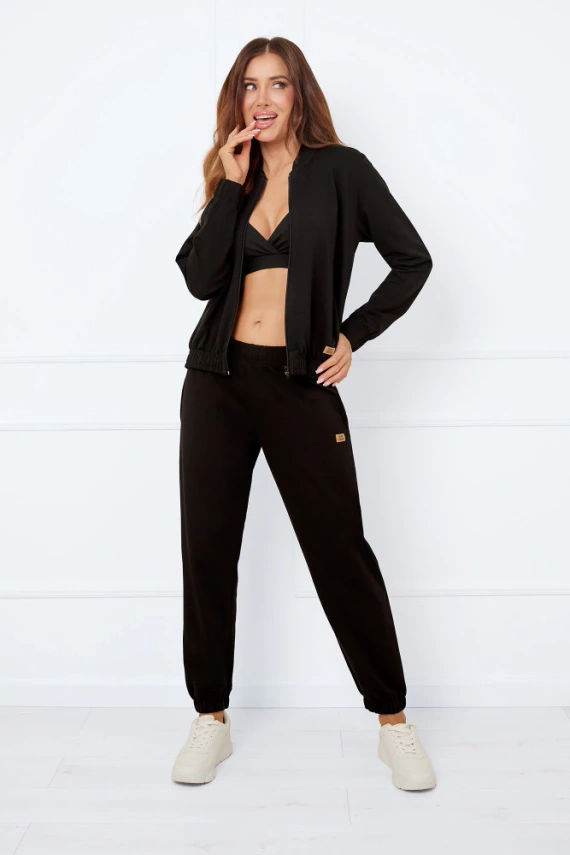 Caro Damen-Bomberjacke Italian Fashion - schwarz