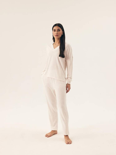 43017 Boar Henderson Damenpyjama – Creme