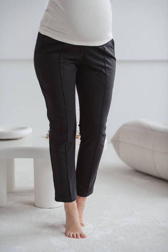 GraceFit Mama klassische Umstandshose Milk&Love, Graphit