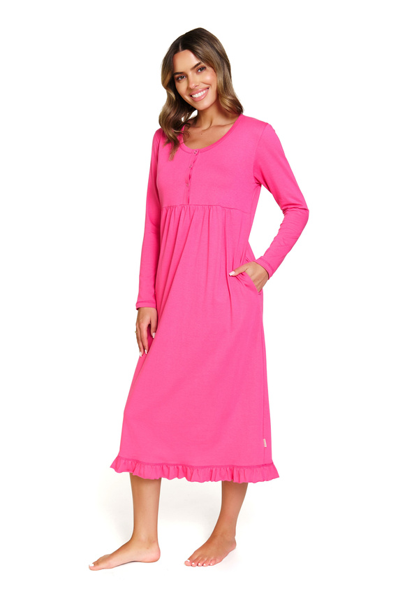 7318 Doctor Nap – Umstands- und Stillnachthemd aus Baumwolle | Polnische Produktion - Pfingstrose