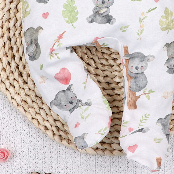 Nini Baby-Halbstrampler Sweet Koala 100% Bio-Baumwolle – Made in Polen