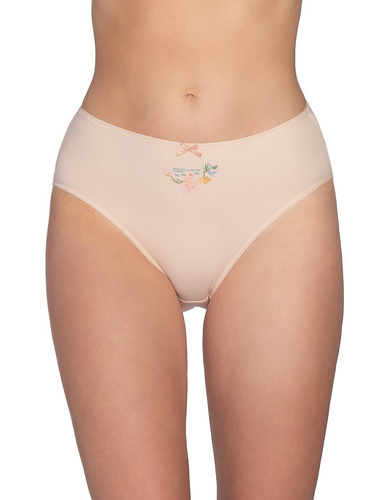 Figi L-120 BI-105 Lama Baumwoll-Damen-Bikini-Slips 3er-Pack mit Blumenmuster