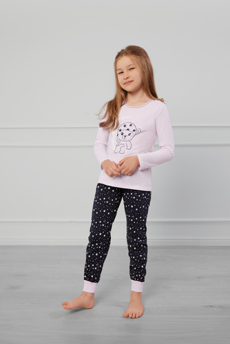 Libra Mädchen-Schlafanzug Italian Fashion - rosa/print 