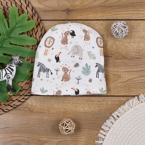 ABN-5281 Wild Animals Bio-Baumwollmütze mit Nini-Print