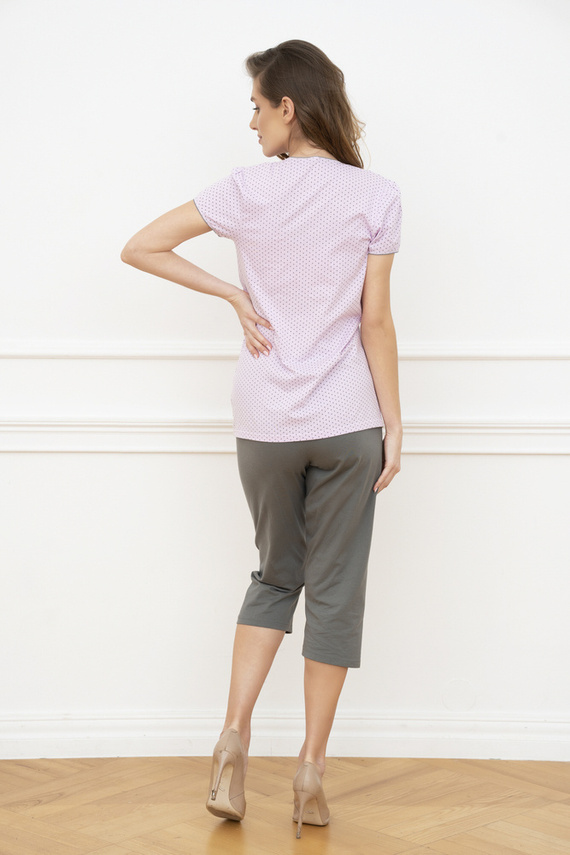 Felicita Kurzarm-Pyjama für Frauen - rosa