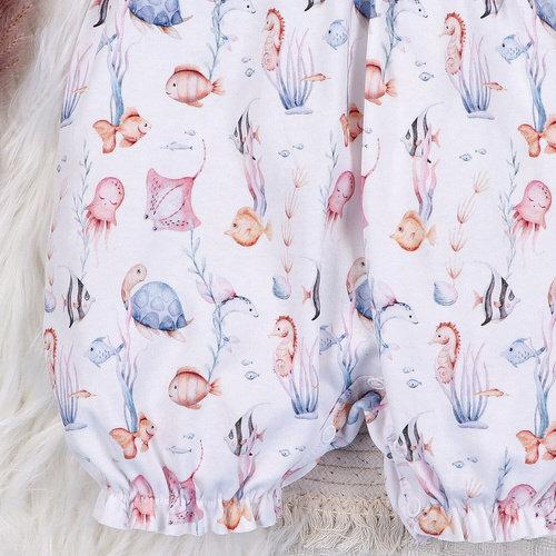 ABN-5481 Underwater World Baby Rampers Nini – Bio-Baumwolle, kurze Ärmel