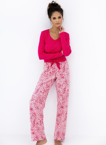 Landry Sensis Damen-Pyjama, rosa – Baumwolle, lange Ärmel, bequemer Schnitt