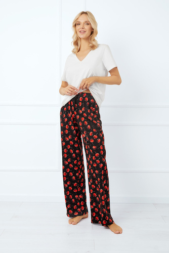 Cherry Damen-Pyjamahose, lang Italian Fashion - Druck