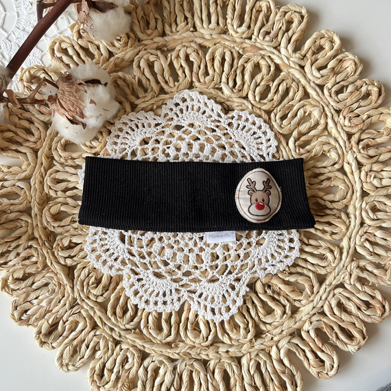 Mamatti OK06 Merry Christmas Stirnband – Schwarz, Festlich