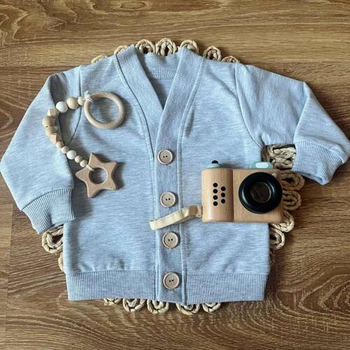 MD008 Mamatti Baby-Strickjacke – Grau