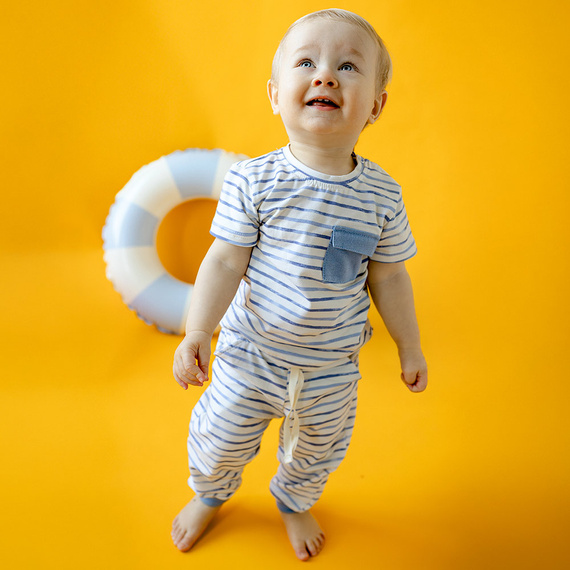 Elefanten-Eevi-Baumwollhose – gestreift