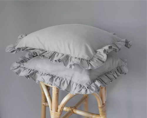 Pure 23 Einfarbige Baumwollbettwäsche Detexpol hellgrau