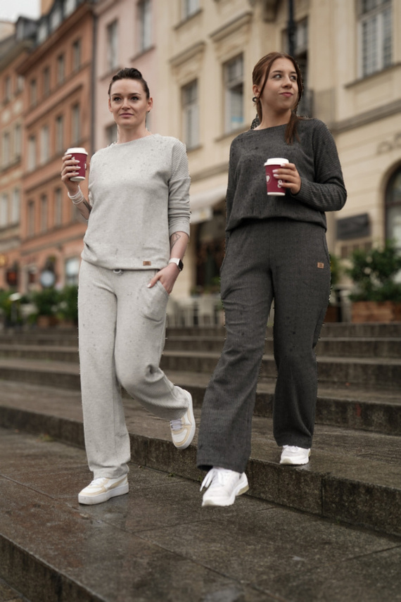 Avira Damen-Set Italienische Mode - dunkel meliert 