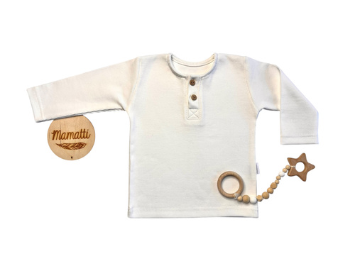 Ecru-Langarm-Polobluse für Jungen BL14950 – elegant und bequem