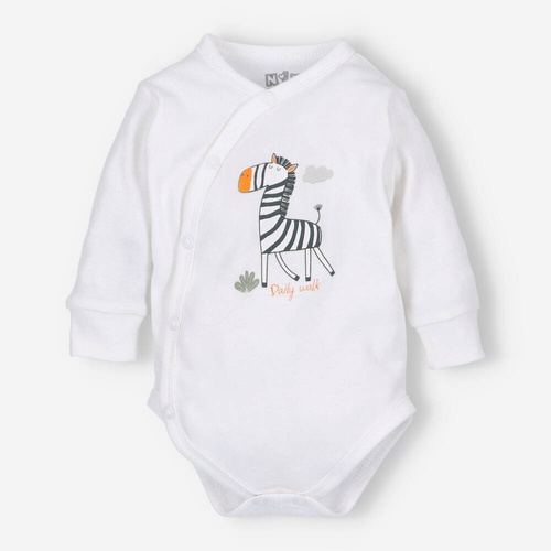 ABN-5322/ECR Zebra Nini Umschlag-Body aus ecrufarbener Bio-Baumwolle