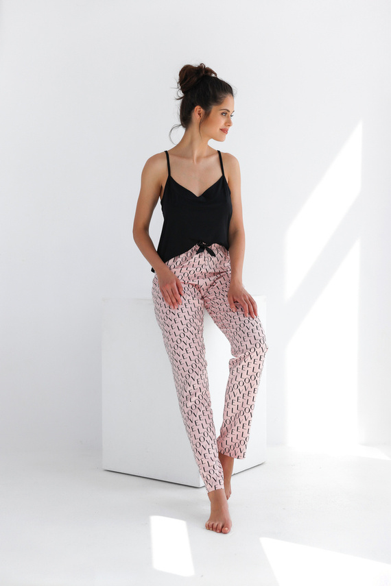 Paula Sensis Damen Schlafanzug - schwarz